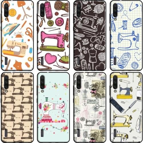 Sewing machine tailor pattern Cover For POCO X3 NFC M3 Case For Xiaomi Mi Note 10 Lite A2 8 9 Mi 9T 10T Pro Mi 11 Back Cover