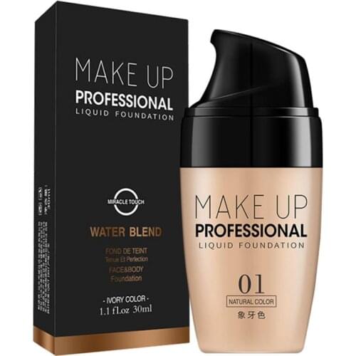 Concealer Liquid Foundation Long-lasting Makeup Waterproof Brighten Skin Tone Light Moisturizing Facial Makeup Cosmetic TSLM1