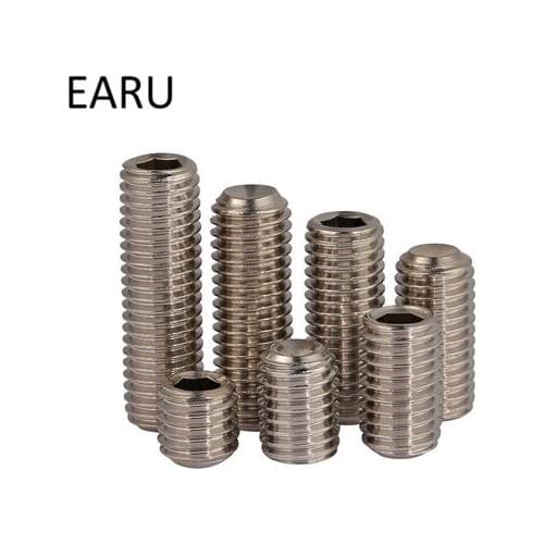 M12*12/16/20-50 304 Stainless Steel Set Screws Bolt Machine Meters Inner Hexagon Hex Socket Cup Head Headless Top Wire On Sale