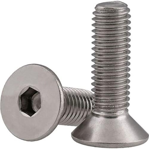 316 Stainless Steel Countersunk Head Hexagon Socket Screw Flat Head Hexagon Socket Screw M3 M4 M5
