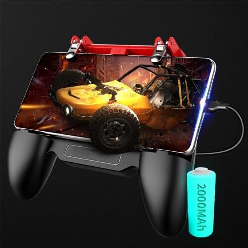 Mobile Phone Gamepad for PUBG Game Trigger Button Joysticks Joypad for iphone iOS Android Phone Shooter Controller Rechargeable
