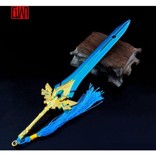 Alloy Sword 21cm Weapon Model Handicraft Ornaments Yuanshen Game Peripheral Weapons Cosplay Comic Exhibition Unopened Sword Toy
