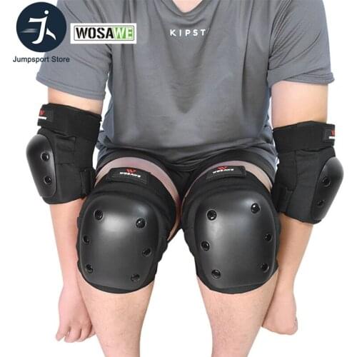 WOSAWE 4pcs Elbow and Knee Protector PP Shell Knee Brace Support Joelheira Knee Pads for Volleyball Roller Skating Snowboarding
