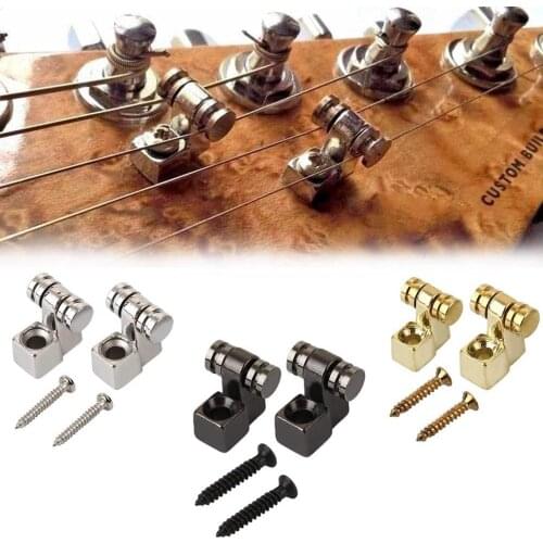 New Electric Guitar Chrome Roller String Trees with Screw Strings Retainer Mounting Tree Guide Stringed Instruments Accessories