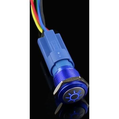 2018 new 16mm metal button switch Lighting symbol LED Latching Self-reset Momentary 1NO 1NC