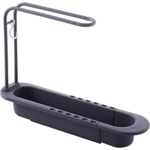 2021 New Kitchen Telescopic Sink Shelf Storage Basket Soap Sponge Towel Drainer Rack Kitchen Sink Tool