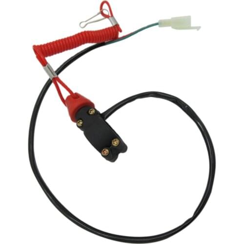 Outboard Motor Motor Lanyard Kill Stop Switch W / Safety Tether New