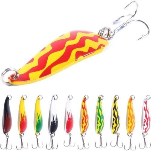 6g 4.3cm Trout Spoon Lure Metal Bait Fishing Lure Copper Material Freshwater Fishing Tackle Isca Artificial Lake Fishing