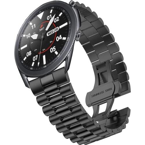 For samsung galaxy watch 3 45mm 46mm Gear S3 Frontier band Stainless Steel correa for huawei watch gt 2 2e 2pro amazfit gtr 47mm