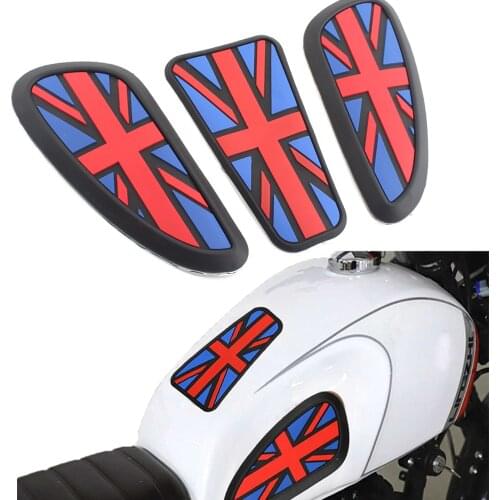 Retro Motorcycle Gas Fuel tank Rubber Sticker Protector Sheath Knee Tank Pad Grip Decal For Honda Triumph Rubber Gas Sticker