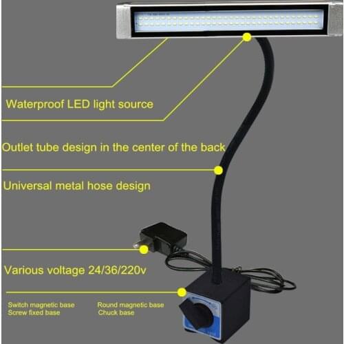New 10W Waterproof Industrial Led CNC Milling Machine Working Light Flexible Garage Farmhouse light With Clip/Magnetic Base Lamp
