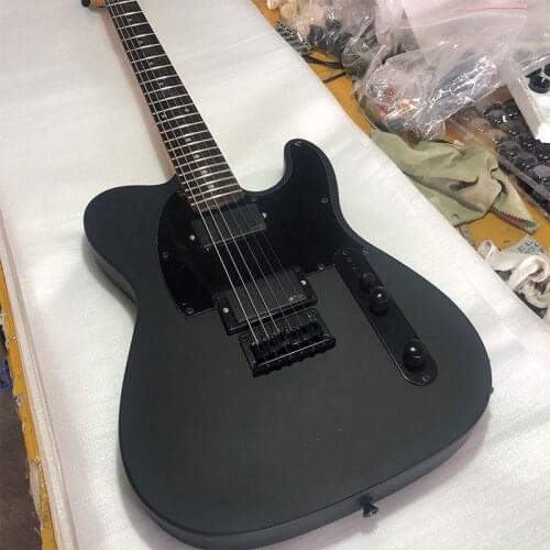 High-quality 6-string electric guitar, black matte guitar, active pickup, rose fingerboard, postage