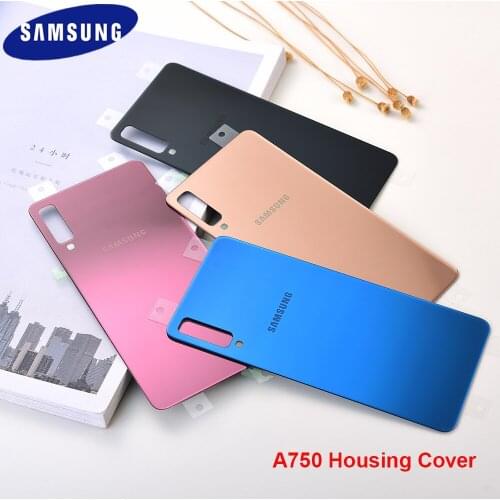 SAMSUNG Galaxy A7 2018 A750 A750F Back Battery Housing Repair Cover Glass Rear Door Phone Replacement Parts Case With Logo Shell