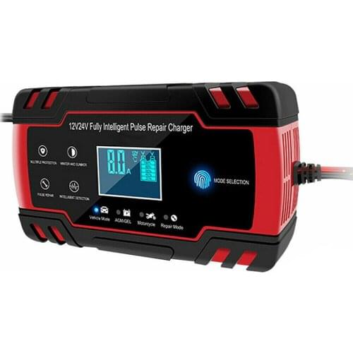 12V/24V 8 Amp Intelligent Car Battery Charger Power Pulse Repair Chargers Digital Lead Acid Batteries Chargers
