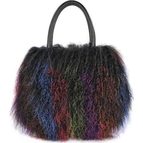 Woman Real Fox Fur Bag Handbag Fashion Party Shoulder Bag Ladies Hand Bag 2021 New Arrival