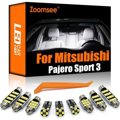 Zoomsee 16Pcs Interior LED For Mitsubishi Montero Shogun Pajero Sport 3 III KS 2016-2020 Canbus Vehicle Bulb Indoor Dome Light
