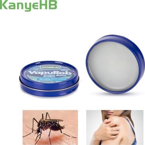 1pcs Cold Headache Dizziness Relief Ointment Herbal Wormwood Cooling Refresh Cream Anti Motion Anti-itching Medical Plaster S036