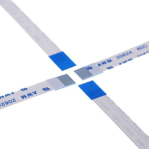 100pcs FFC FPC Cable 10 Pin 0.5 mm Pitch 50 60 80 100 150 200 300 400 500 mm Type A Same Contact Step 0.5 Flexible Flat Cable