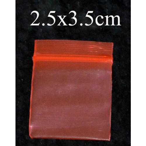 2.5x3.5cm 1''x1.4'',1000pcs/Lot, mini red ziplock Pe bag zipper bag reclosable plastic pe bag custom pe bag
