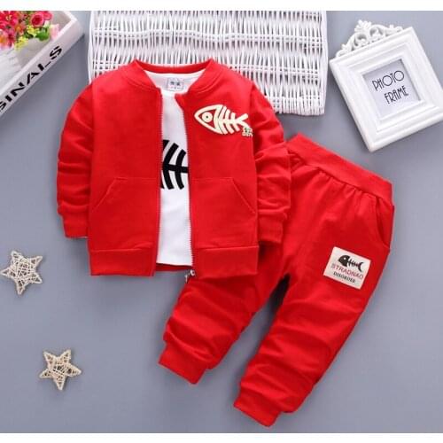 2020 Winter Baby Girls Boys Clothes Set Kids children red/blue/gray minion Coat+T-Shirt +Pants 3PCS Baby Girl Boy clothing Sets