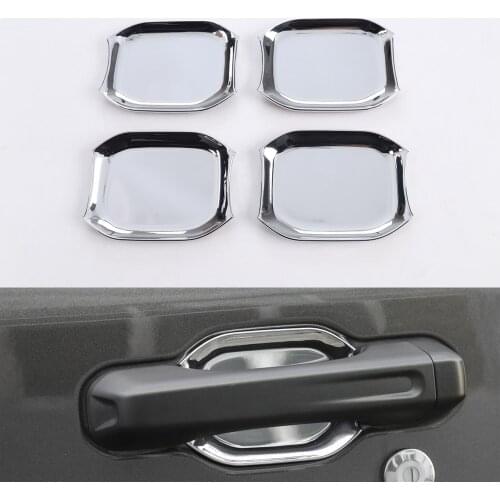 4Pcs Car Exterior Moldings For Jeep GT Gladiator 2018 Up Car Handle Bowl Cover Stickers Trim Styling