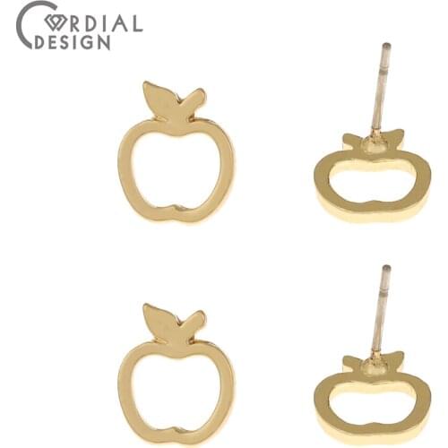 Cordial Design 100Pcs 9*11MM Jewelry Accessories/Earrings Stud/DIY Making/Fruits Shape/Hand Made/Jewelry Findings & Components