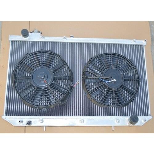 Aluminum Racing Radiator & Fans For Lexus GS300/Toyota Aristo JZS147 2JZ-GE/2JZ-GET 3.0L 93-97 brand new