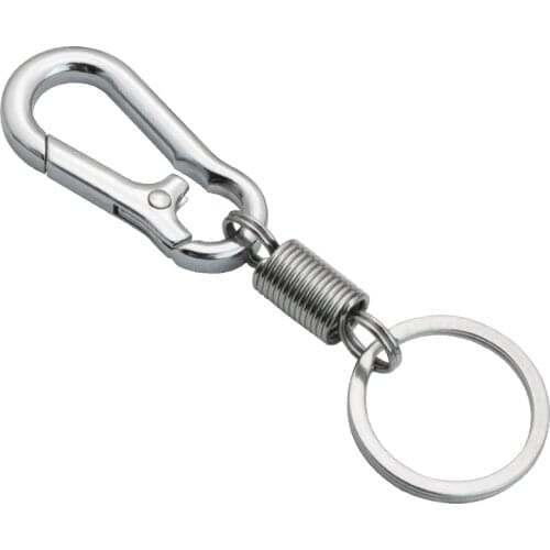 FINEWE Car keychain male integrated anti-lost keychain zinc alloy metal waist padlock keychain keychain accessories