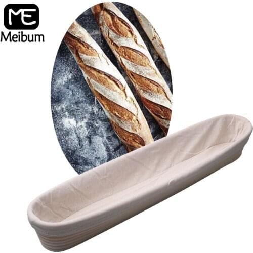 Meibum Banneton French Country Bread Brotform Proofing Baskets Dough Fermentation Rattan Basket Linen Liner Baguette Baking Tool
