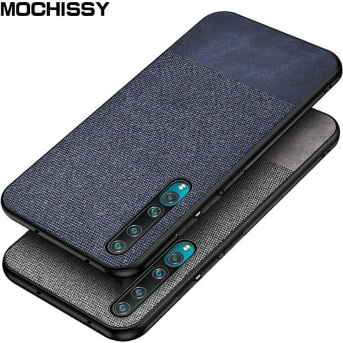 For Xiaomi Mi 10 Pro Case Cloth Fabric Silicone Soft Edge Shockproof Back Cover For Xiaomi Mi 10 For Redmi Note 8T Case Funda