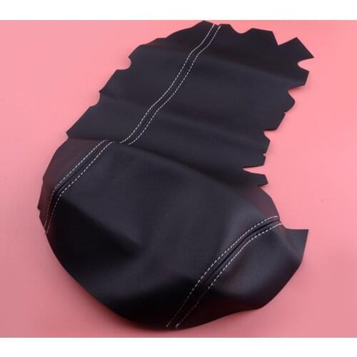 Black PU Car Center Console Lid Armrest Box Cover Gray Stitch Fit for Lexus IS200T IS250 IS300 IS350 2014 2015 2016 2017