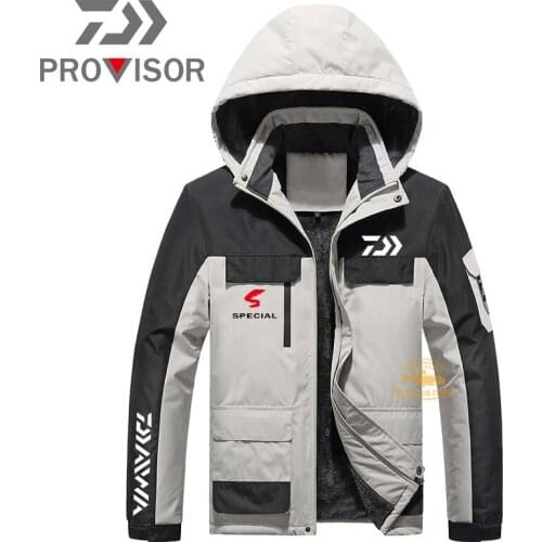 Daiwa Fishing Clothes Professional Windproof Climbing Jacket Winter Mens Outdoor Sports Hunting and Velvet Fishing Jacket