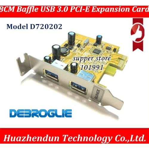 DEBROGLIE LP lowprofile USB 3.0 PCI-E Expansion Card to 2 Port USB3.0 PCIe Card with NEC Chip for Desktop PC Computer