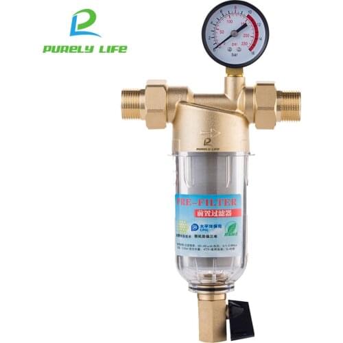 Siphon backwas Prefilter water filter First step of water purifier system brass stainless steel mesh prefiltro free shipping