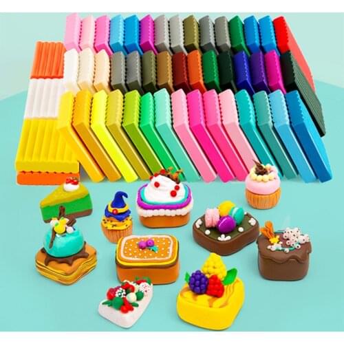 50colors kids Polymer Clay Super Light DIY Modelling Clay Slime Soft Intelligent Plasticine Learning Education Toy For Children