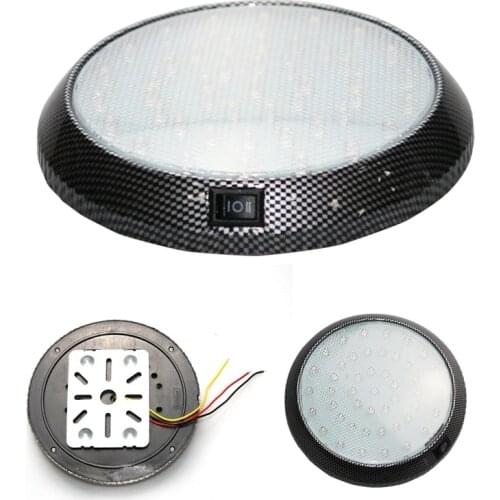 GT-007 46LED Car Intake Reading Light 12V White Round Style Bulb Reading Lamp Automobiles Car Dome Roof Ceiling Interior Light