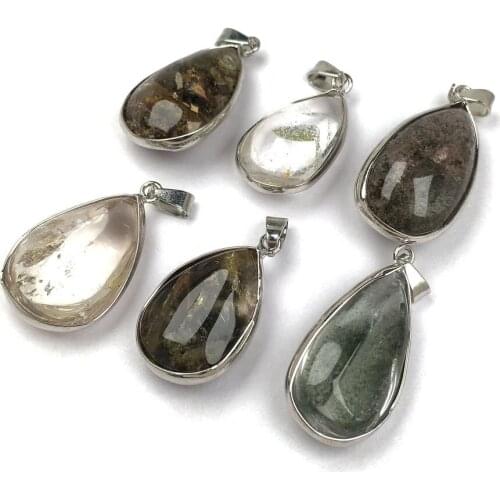 Natural Stone Agates Pendant Water drop shape Exquisite Pendants charms for Jewelry making DIY Necklaces Accessories 18x35mm