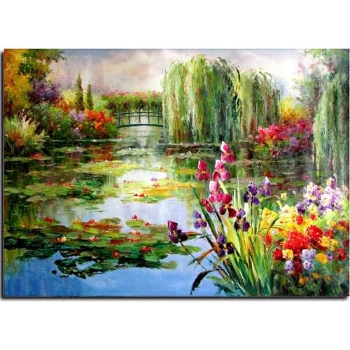 Claude Monet Colorful Lily Diamond painting,mosaic Diamond picture Full Square/round 5d diamond Embroidery sale,wall arts FG1436