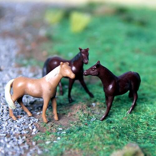 Animal Model Farm Horse 4pcs Set Of High Quality Model Toy Sand Table Making Landscape Sand Table Making Scene