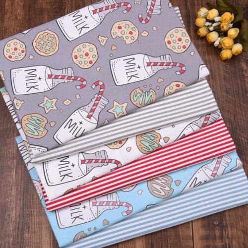 Milk Cookies Twill 100% Cotton fabric Cloth DIY handmade sewing patchwork quilting baby dress tissus tecido home sheet tilda
