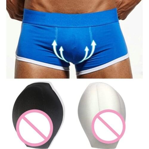 Men U Shape 3D Invisible Bulge Pouch Sponge Cup Foam Pads Enhancing Removable Enlarger for Swim Brief Shorts Underwear