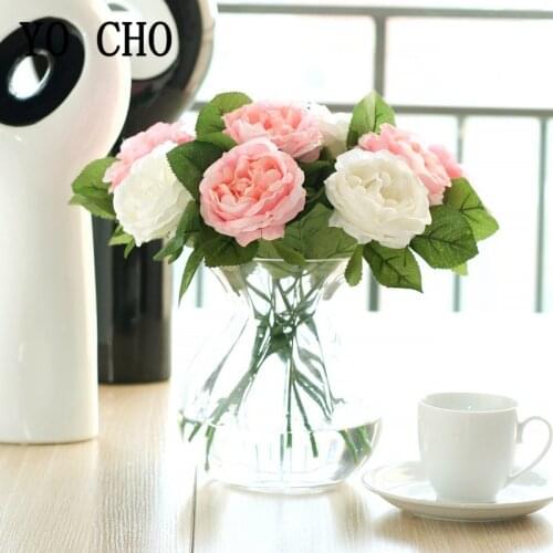 Night Rose White Silk Artificial Flowers Branch 1 Big Head Fake Flower for Wedding Table Wall Decor Room Desk Indoor Silk Flores