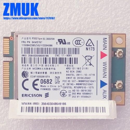 New F5521GW Gobi3000 3G WWAN Card For Lenovo Thinkpad L421 L520 T420 T520 W520 X121E X130E X220 TABLET, FRU 04W3767