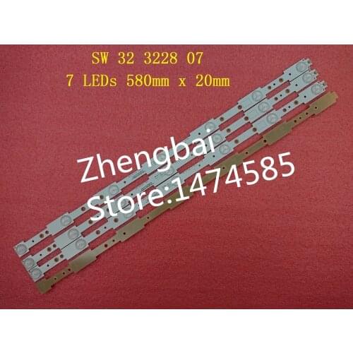 Beented 3 Pieces New LED strips for SW32 SW 32 3228 07 LBUA-SDL320X1-SO8B 7 LEDs 580mm x 20mm