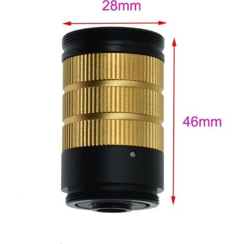 Large Field of View High Working Distance 5X-80X 25mm Zoom C-mount lens for Industrial Video Microscope HDMI VGA USB Camera