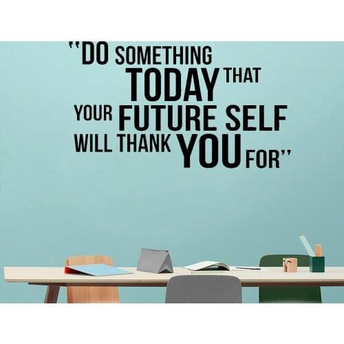 Office Murals Make Some Inspirational Quotes Today, Vinyl Wall Decal Text Stickers, For Gym Home Decoration Wall Decor