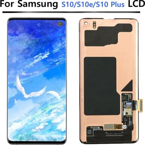 Original For Samsung Galaxy S10 SM-G973F G973 S10 Plus G975 SM-G975F S10E G970F/DS LCD Display Touch Screen Digitizer