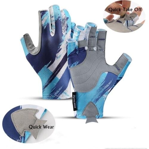Bicycle Riding Half Finger Gloves Men Women Summer Thin Fingerless Non-slip Breathable Sunscreen Outdoor Sports Fishing Gloves