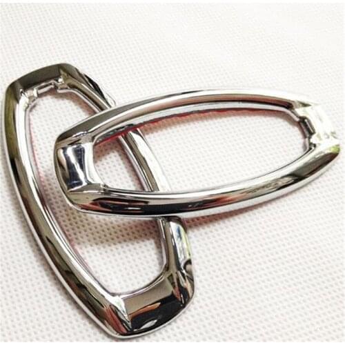 Fit For Toyota Vios 2014 2015 Car Front Turning Light Side Lamps Frame Trim Styling Sticker 2Pcs/set Bright Silver ABS