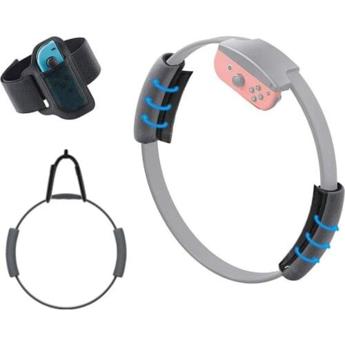 Nintend Switch Leg Fixing Strap Band Non-Slip Ring-Con Grips for Nintendo Switch Ring Fit Adventure Game with Ring Storage Hook